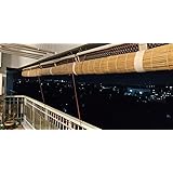TCLPVC Bamboo Window Curtain, (Beige, Large)