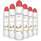 Dove Go Fresh Deodorante Spray Mela e Tè Bianco, Maxi Formato, 6 Pezzi da 250 ml