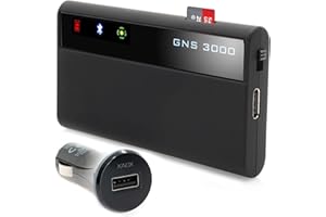 GNS 3000 MFI iPhone iPad iPod inkl. XAiOX KFZ Ladegerät Bluetooth GPS Empfänger mit Micro-USB Slot