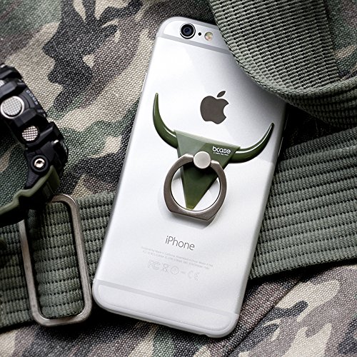 Finger Grip Anello, LEMONDA universale Smartphone Anello Grip stand Supporti da auto per Iphone, Ipad, Samsung, HTC, Nokia, Tablet, Design testa di toro, Stile punk, Super cool, Anello della presa / Supporto del Basamento / Kickstand per il iPhone 7/7 Plus/6S/6S Plus, Galaxy S8/S8 Plus/S7/S7 Edge/S6, Galaxy Note 5/4, Huawei P10/P10 Plus/P9/P8, Googld Pixel, HTC, Nexus 5X / 6P, LG G5 ed altri Smartphone, Verde