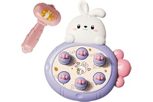 MOUKKEY Whack Mole Toy, Kids Montessori Toys, Waka Mole Game for Kids, Hammer Games, Fun Activities Games Early Development Learning with Soft Hammer for Kids Children Boys