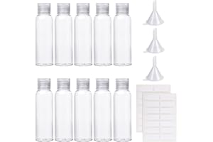 Sinofort 10 Pezzi Contenitori 100 ml Viaggio Bottiglie di Viaggio Plastica Bottiglie Viaggio aereo Trasparente per shampoo balsamo lozioni articoli da toeletta (100ml)