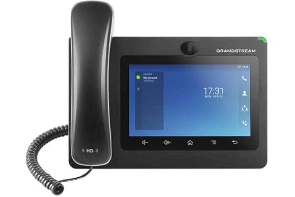 Grandstream Networks GXV3370 téléphone Fixe Noir 16 Lignes LCD WiFi