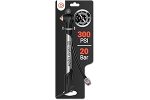 Optio Cycle Shock Pump With Pressure Gauge | MTB Suspension Pump For Fox Rockshox Manitou Suntour