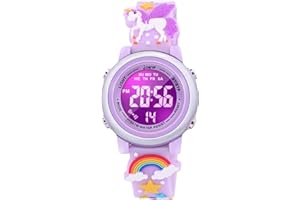 Dotodo Toys Gifts for 3 4 5 6 Year Old Kids, Watch for Girls Age 3-10 with Waterproof LED Lights Alarm - Best Gifts