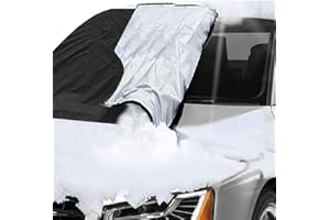 Car Windscreen Cover GENERISE Reversible All Seasons Car Screen Cover Winter & Summer - Protects Windshield from Frost, Snow, Ice & UV Rays