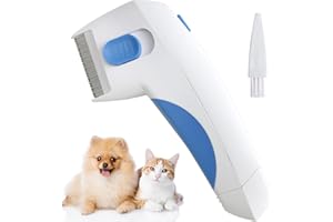 GBULTR Electric Flea Comb for Dogs Cats - Advanced Grooming Brush Tool for Pets, Effective Lice and Tick Removal, Safe and Painless Pet Grooming, Portable Cordless Design,Dog Flea Comb Suitable for Pets