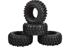 KINGCOO Neumáticos de coche teledirigidos, 4 unidades, de goma de 1,9 pulgadas, para 1:10 RC Rock Crawler Auto Partes para Axial SCX10 D90 TF2 TRX4 Tamiya Redcat Traxxas Gen8 (96 mm)