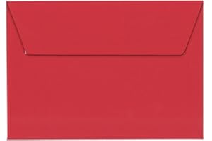 Clairefontaine 5586C - Paquet de 20 Enveloppes Auto-Adhésives - Format C6 11,4x16,2cm - 120g - Coloris Rouge Groseille - Invitation Evènements et Correspondance - Gamme Pollen - Papier Premium Lisse