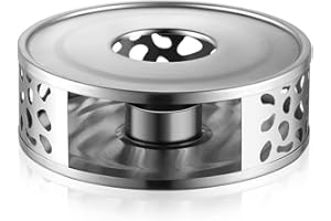 Podgrzewacz do herbaty z uchwytem na podgrzewacze, Wuudi podgrzewacz do kawy ze stali nierdzewnej, utrzymuje ciepło do herbaty i dzbanków do kawy