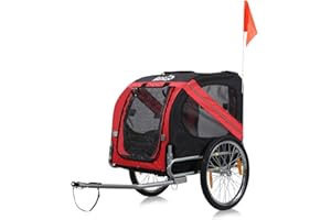zoomundo Remorque Velo pour Chien Transport Animaux en Rogue/Noir - Silver Frame