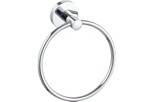 BETADISTOR Towel Holders for Bathrooms Wall Mounted - Round Chrome Towel Rail Towel Hanger 150101