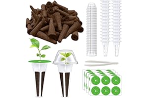 Casenly 121 Stück Wachstumsschwämme Kit, 30 Stück Ersatz Zuchtschwämme, Anzuchtsysteme Kit mit 30 Etiketten 30 Pflanzenkorb, Hydroponische Anzuchtsysteme Pflanzenschwamm für Garden Haus Labor