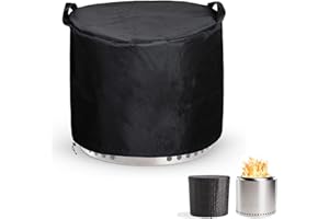 SheeChung Fire Pit Cover Round for 18"D x 15"H,Outdoor Fire Pit Round Cover,Waterproof 600D Polyester Cover,Anti-UV&Tear Resistant-Fits for Tabletop Firepit Outdoor Side Table Small Wicker Table