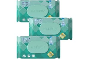 MAKUKU Baby Wet Wipes | Unscented and Hypoallergenic | 180 Pieces