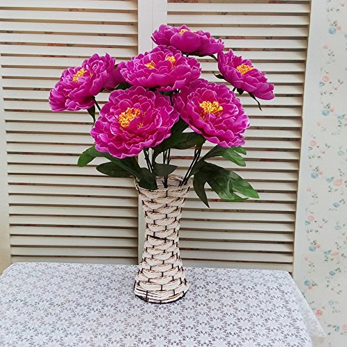 Preisvergleich Produktbild IOC Simulation Pfingstrose Bonsai Wohnzimmer Boden Pflanze Künstliche Blumen Plastiktöpfe für Buddha Pfingstrose Nachahmung 7 Große Pfingstrose,D