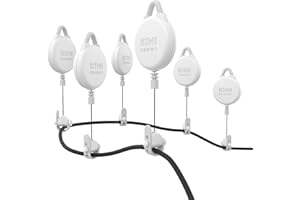 KIWI design VR Kabelmanagement, 6 Packs Pro-Version VR Cable Management Kompatibel mit Quest 3/2/1/Rift S/VR-Headsets HTC Vive/HTC Vive Pro/PlayStation/Microsoft MR/Valve Index VR Zubehör(Weiß)