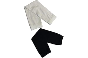 Shoes Lane 2 x BLACK & WHITE MUSLIM ISLAMIC SLEEVES GLOVES ARM COVER STRETCHY FABRIC ABAYA SLEEVES HIJAB