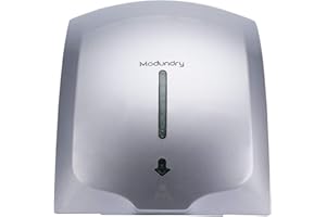 Modundry Secador de Manos Electrónico con Sensor, Secadora de Manos Comercial y Hogar, ABS 2000W, Montado En La Pared - Color Plata