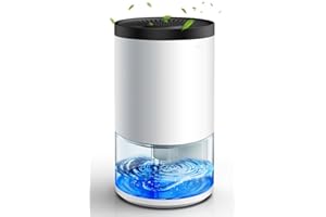 WASUKA Dehumidifiers for Home, Portable Mini Dehumidifier for Bedroom, 1000ml Small Electric Dehumidifier with Auto Shut off 7 Colorful LED Light, Quiet Dehumidifier for Wardrobe Bathroom Closet RV Bedroom