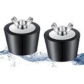2 x Winter Pool Plugs 1.25-1.5 inch/32-38 mm, Inlet Nozzle, Rubber and Stainless Steel Nut