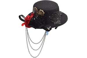 BLESSUME Mini Chapeau Steampunk Pince à Cheveux Gothique Femmes Cosplay Accessoires de tête