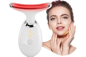 XkuiHF Appareil anti rides visage, remodelage vibration warm color light neck massager, facial regeneration outil de soin multifonctionnel, raffermit le lifting, atténue les ridules