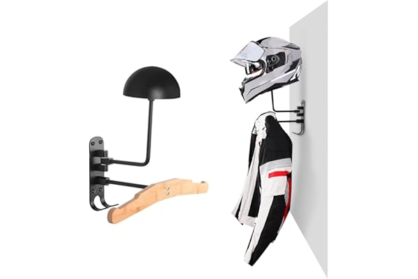 motofans Support de Casque de Moto Mural, Porte Casque Mural pour Gilet Tactique Porte-Plaque