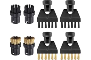 KINGSEA Lot de 8 brosses rondes pour nettoyeur vapeur Kärcher SC1 SC2 SC3 SC4 SC5 CTK10 CTK20