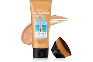 SHOPPGO Fondotinta Gambe Waterproof, 118ml Fondotinta Corpo Waterproof, Crema Coprente Capillari Gambe, Include Pennello per Fondotinta, Copertura a Lunga Durata (Lucentezza Media)