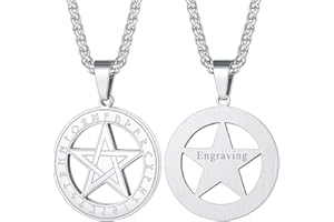 FaithHeart Collier Viking Homme Personnalisable Pendentif Médaille Vikings Plaqué Or/Acier Inoxydable/Noir Chaine 55+5cm Bijoux Nordique Porte Bonheur pour Hommes Garçons