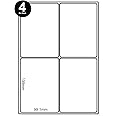 Packwith® 4 Labels Per Page Sticky Labels A4 Address Shipping Labels (99.1 x 139mm) Sticker Paper of 20 Sheets (80 Labels) #SAL-20-4
