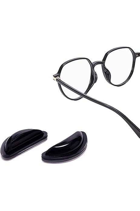 Set 4 Paia Cuscinetti Per Occhiali - 2 Auricolari In Maglia E 2 Naselli In Silicone Antiscivolo