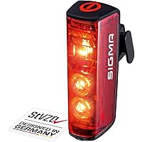 SIGMA SPORT - Blaze | LED Fahrradlicht | StVZO zugelassenes, akkubetriebenes Rücklicht mit Bremslicht, rear, Schwarz