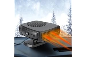 Leaflai Car Heater-12V 150W Car Heaters for Vehicle，Car Heater that Plug in Cigarette Lighter, 2 in 1 Fast Heating Defrost Defogger