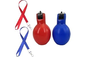 AQSQWQ 2 Pezzi Fischietti Igienico a Mano,Fischietto Arbitro, Fischietti a Mano, Fischietto Sportivo, con 2 Cordini, per Educazione Fisica, Fischietto da Arbitro, Fischietto Sportivo