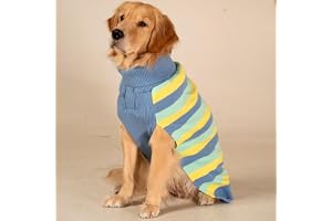 FurryFits Morning Glow Knit Sweater for Dogs, Cozy Winter Pet Pullover, Fashionable pet wear, Large Dog Sweater, Dog Warm Clothes, Breathable Sweater, Casualwear,Comfortable Pullover (28 inches)