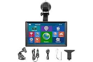 DGAYAEIC Navegador por satélite de 7 Pulgadas para Coche, navegación GPS H;D con mapas del Reino y Europa, Asistencia de orientación de Carril, actualizaciones gratuitas, búsqueda de código Postal, guía