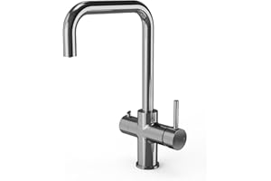 EXCEL HOME 4 in 1 Instant Boiling Water Tap, Filtered Boiling & Cold Water Kitchen Tap, 2.4L Boiler Unit and Filter Set | Instant hot Drink 4 in 1 Tap (Chrome)