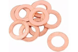 UXCELL sourcing map 10pcs 24mmx14mmx2mm bague plat cuivre Rondelle joint étanchéité attache