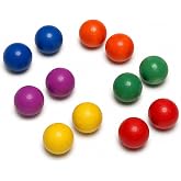 Magly Ball Pack Top Seti &ndash; Ball Run ile Uyumlu Top Eklentisi - &Ccedil;ocuklar i&ccedil;in 12 Adet Renkli Ahşap Top
