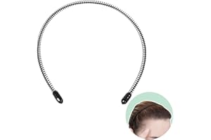 MANSWILL Men's Slicked Back Headband, Outdoor Sports Fashion Pigtail Hair Band/Never Paint-shedding Metal Head Buckle Clip for Mens Long Hair, Braid and other Hair Styles - Small Spring