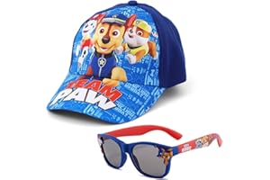 YCVBCY Dog Pattrol Cappellini da Baseball Occhiali da Sole per Bambino Cappello Baseball Occhiali da Sole Set Cappellino con Visiera Bambino Occhiali Bambin Berretto per Bambini Estivo Regalo