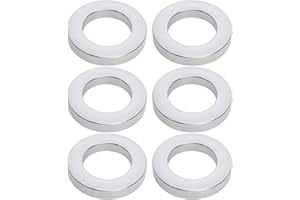 VGOL 6Pcs Basin Faucet Base Ring Chromed Plastic Mounting Ring Tap Base Cover with Seal Inner Diameter 32mm Outer Diameter 52mm