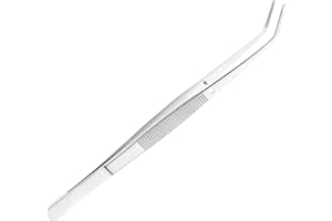 Rpanle Gebogene Spitze Pinzette Nipper für Wimpernverlängerungen, 15.5cm, Wimpernpinzette aus Edelstahl Falsche Lash Anwendung Werkzeuge