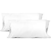 Dalina Textil &ndash; Set of 2 Pillowcases 45 x 90 cm &ndash; Pillowcase 90 cm Long Envelope Shape, Breathable and Soft Polyester, No Zip
