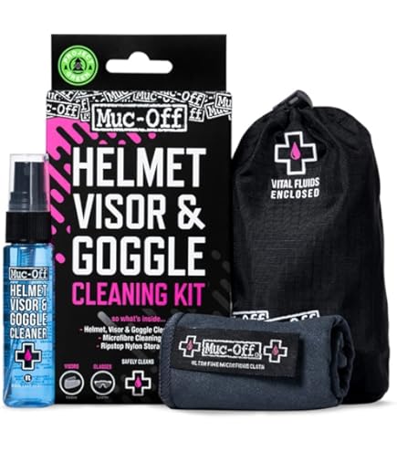 Muc-Off Panno Microfibra Premium - Per Pulizia Casco E Visiera, 232x237mm, Lavabile - Foto 2