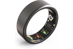 Garsent Bague Intelligente pour Hommes et Femmes, Tracker d'activité étanche IP68, Surveillance du Sommeil, Anneaux Intelligents de Sport à la Mode, Application pour (22,3 mm/0,88 Pouces)