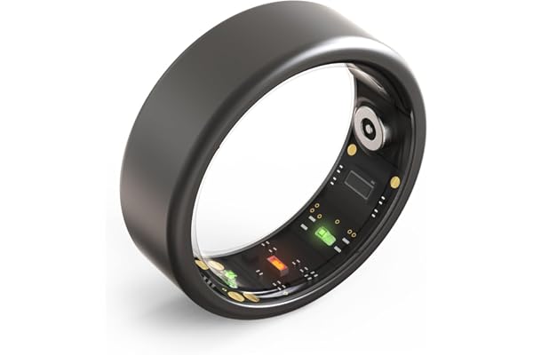 Smart Ring för Män och Kvinnor, IP68 Vattentät Fitness Tracker, Health Step Sleep Monitoring, Fashionabla Sport Smart Rings, APP för IOS och Android (21,5 mm/0,85 tum)