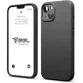 Babilden iPhone 13/14 Kılıf İnce Sıvı Silikon 3 Katmanlı Tam Kaplamalı Yumuşak Jel Kau&ccedil;uk Kılıf Kapak (Antrasit Siyah (50))